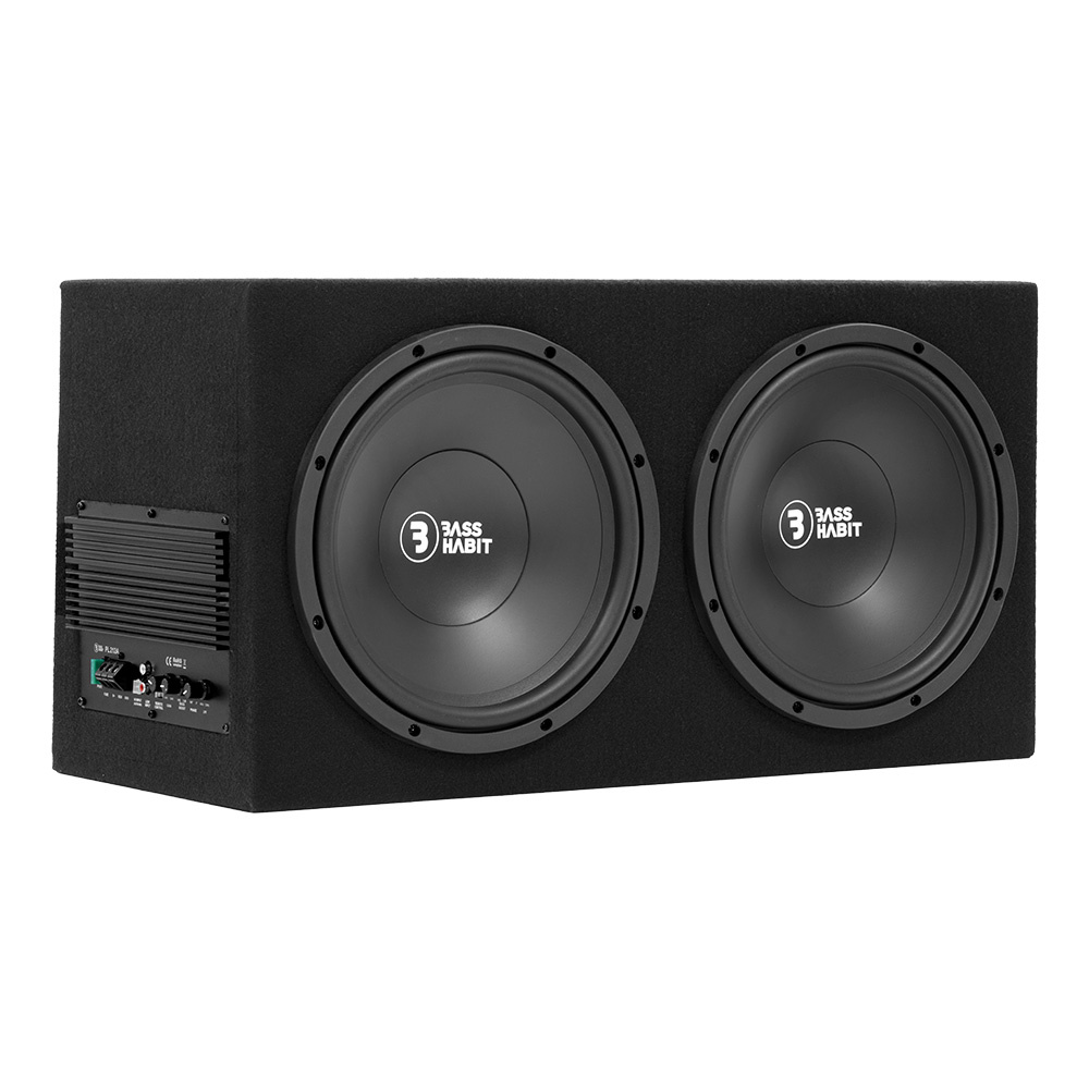 Bass Habit Play PL212A, prisverdig 2x12 tommers aktiv basskasse