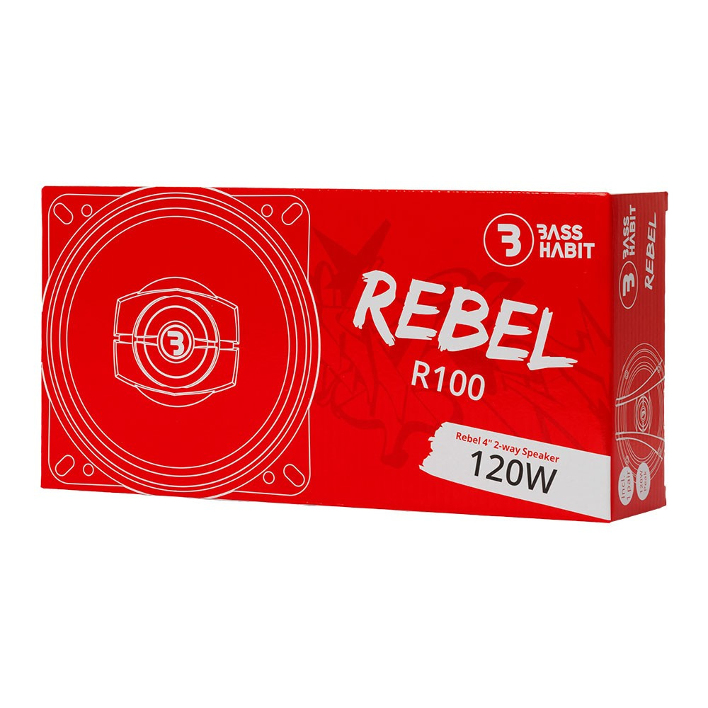 Bass Habit Rebel R100, prisgunstige 4 tommers koaksialhøyttalere