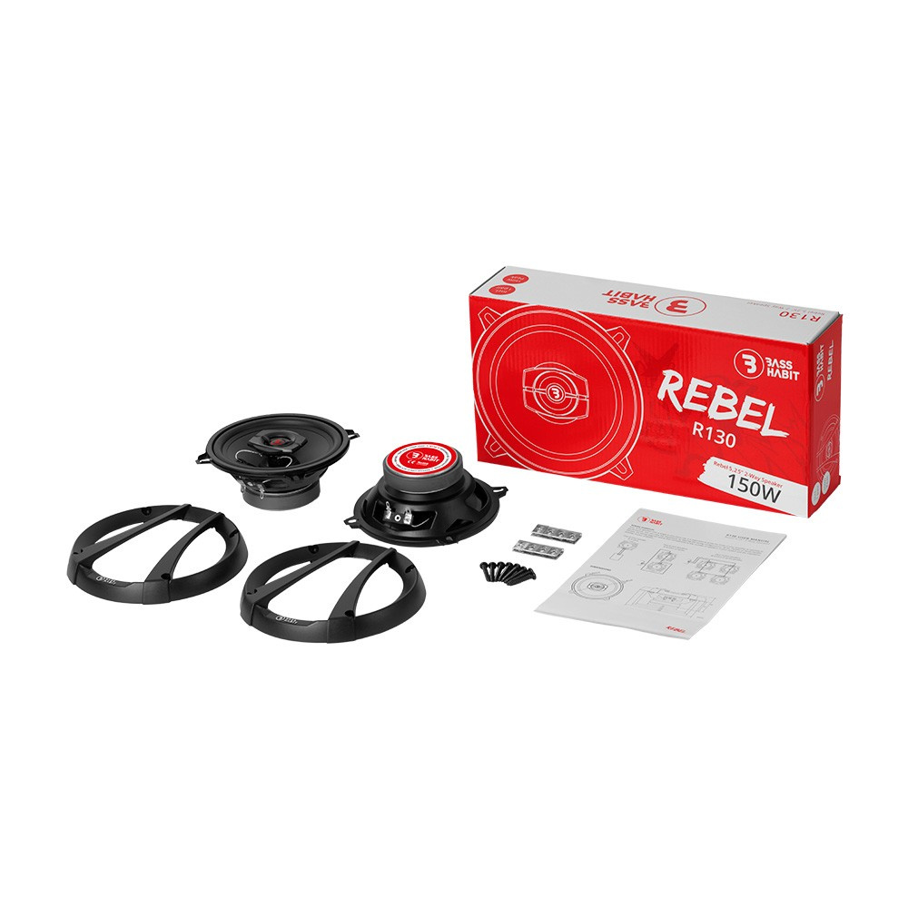 Bass Habit Rebel R130, prisgunstige 5.25 tommers koaksialhøyttalere