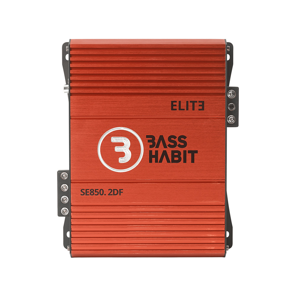 Bass Habit SPL ELITE 850.2DF, strømsikkert tokanals forsterker