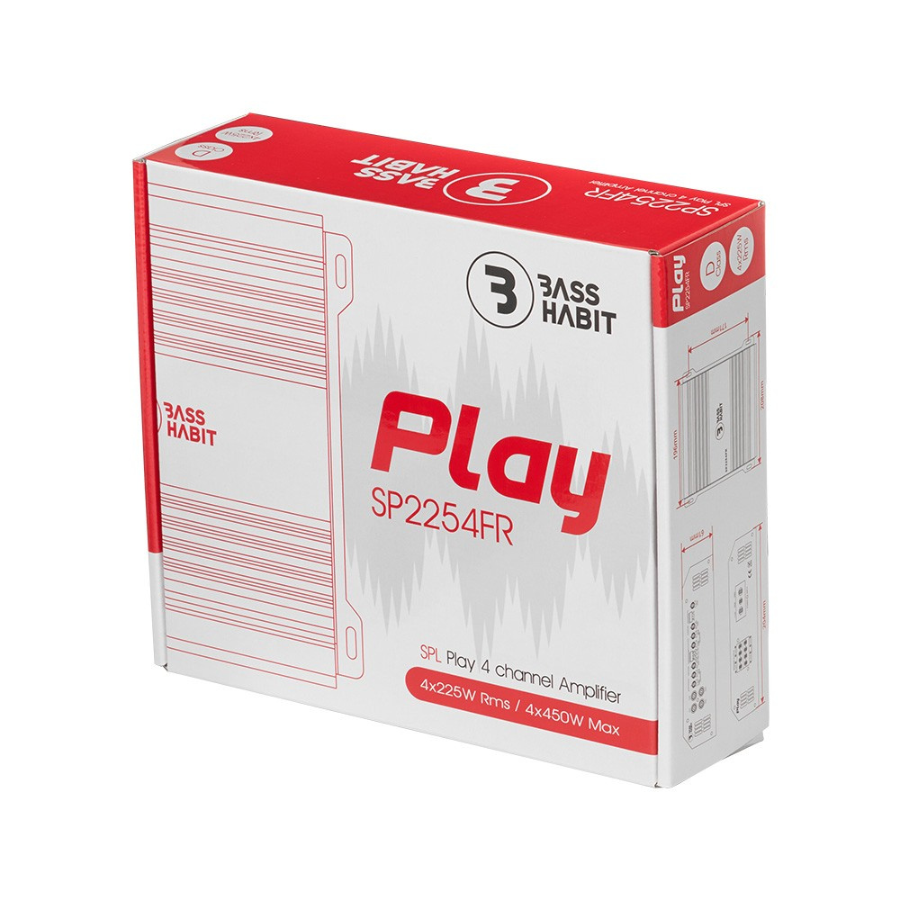 Bass Habit SPL Play SP2254FR, firekanals forsterker