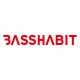 Bass Habit-klistermärke 14x2cm, röd
