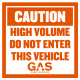 GAS - Caution High Volume klistremerke