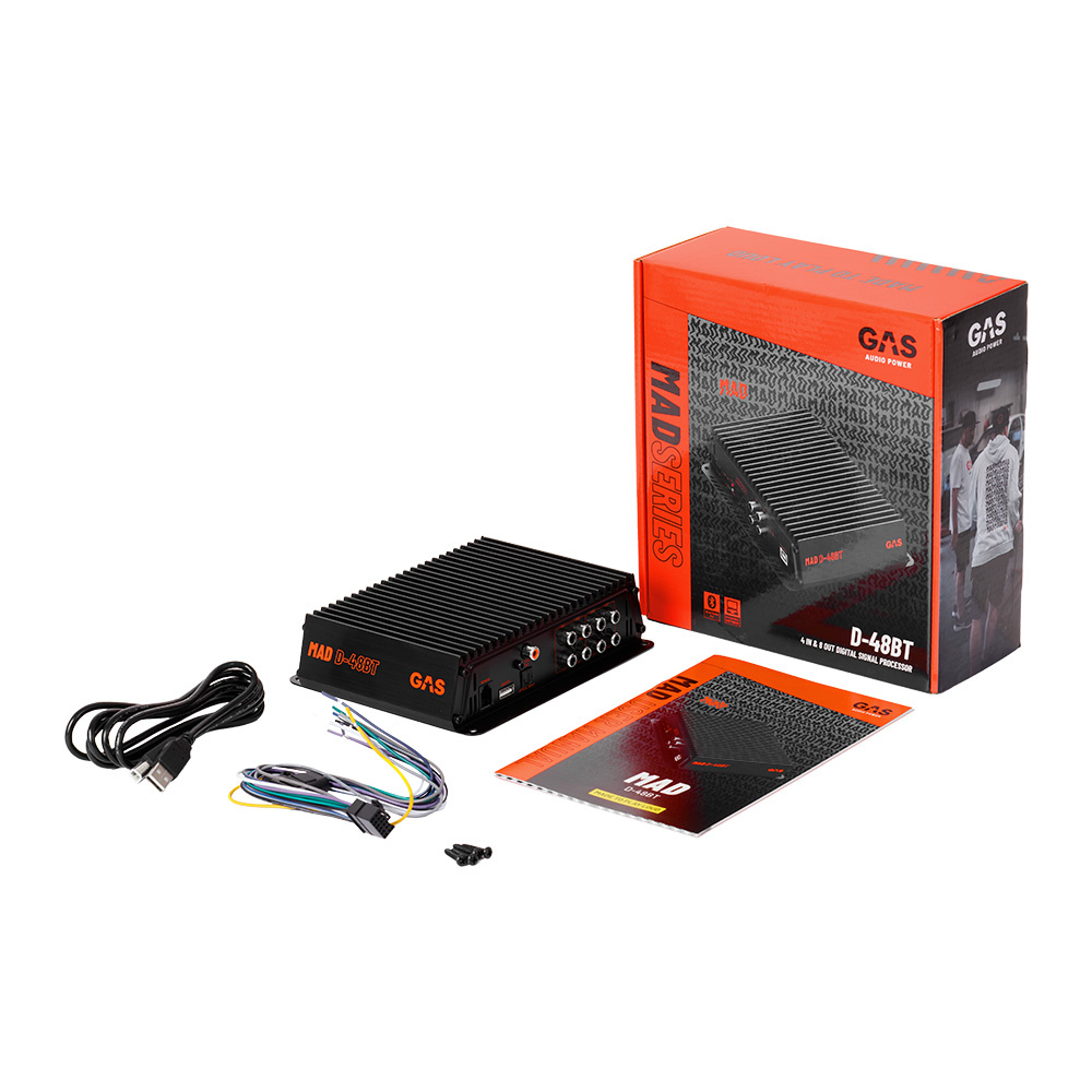 GAS MAD D-48BT, 8-kanals DSP med Bluetooth