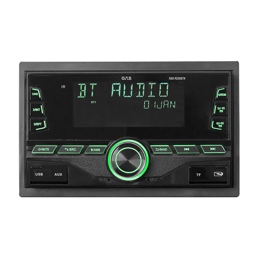 GAS MAD M230-BTN dobbel-DIN med Bluetooth, DSP og 3 par lavnivå