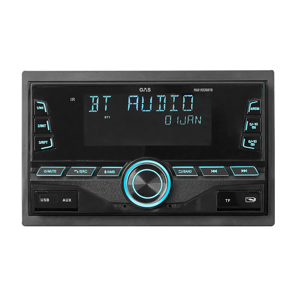 GAS MAD M230-BTN dobbel-DIN med Bluetooth, DSP og 3 par lavnivå
