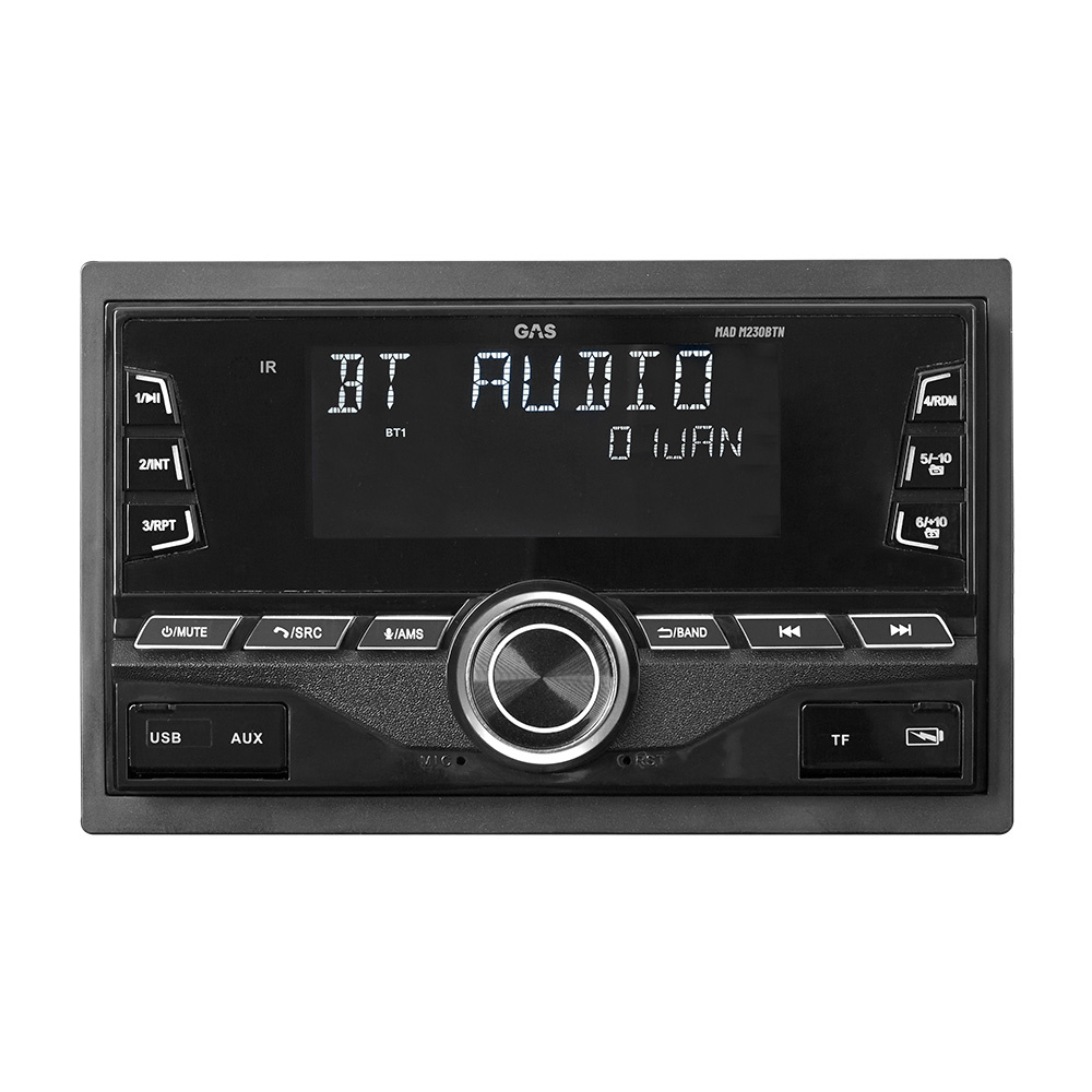 GAS MAD M230-BTN dobbel-DIN med Bluetooth, DSP og 3 par lavnivå