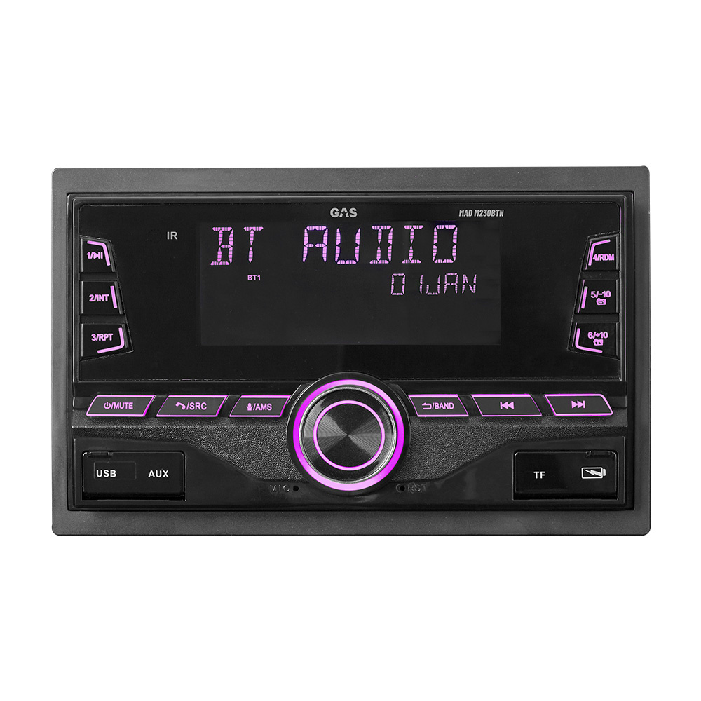 GAS MAD M230-BTN dobbel-DIN med Bluetooth, DSP og 3 par lavnivå