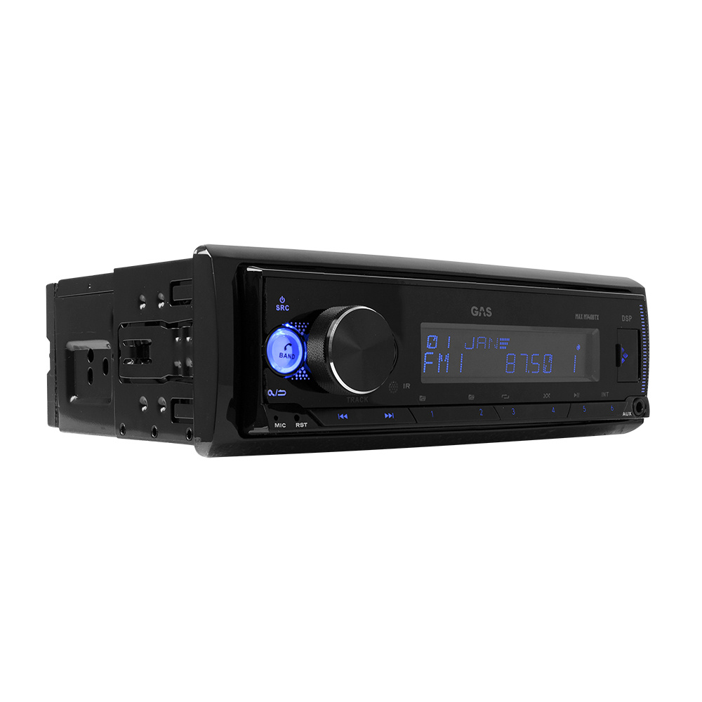 GAS MAX M140-BTX bilstereo med Bluetooth, 32-bit DSP og 3 par (4V) lavnivå