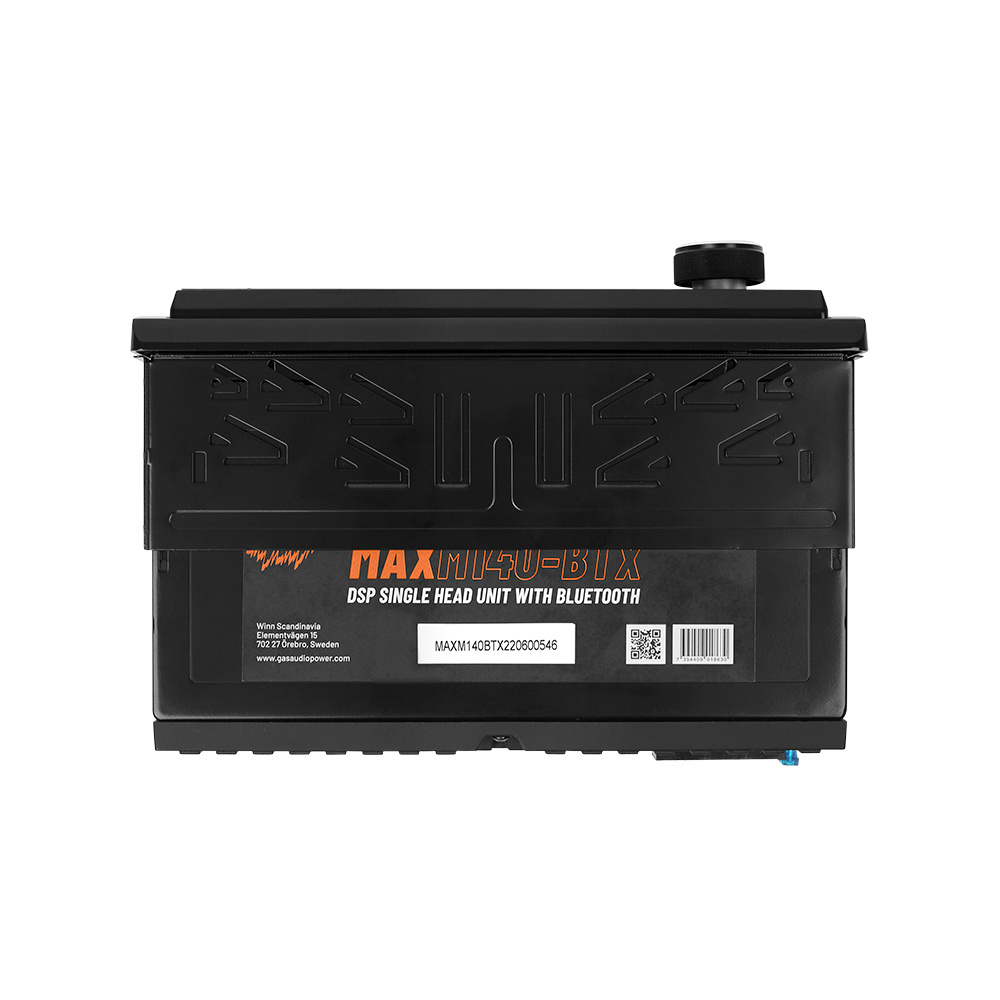 GAS MAX M140-BTX bilstereo med Bluetooth, 32-bit DSP og 3 par (4V) lavnivå