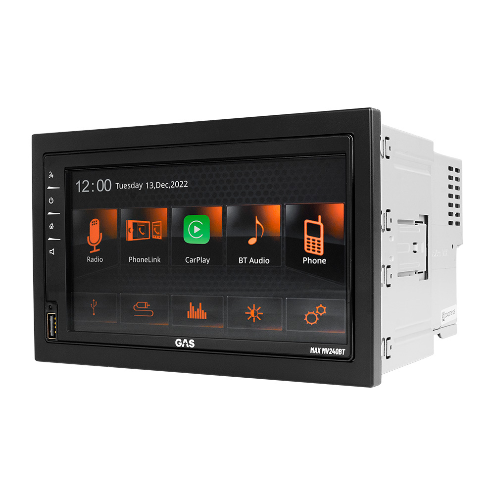 GAS MAX MV240-BT, bilstereo med Apple CarPlay, Bluetooth, handsfree og mer
