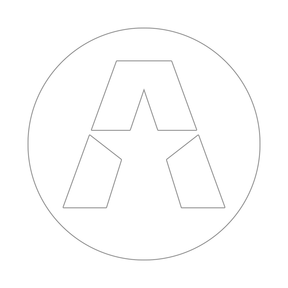 GAS A STAR-klistremerke 17x17cm, hvit og svart