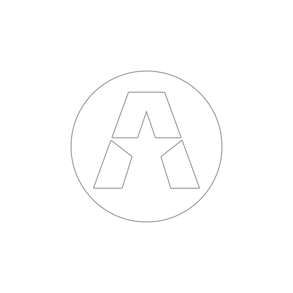 GAS A STAR-klistremerke 7x7cm, hvit og svart