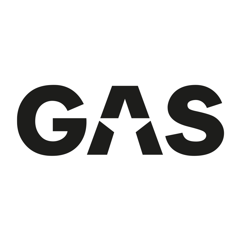 GAS-klistremerke 45x15.5cm, svart