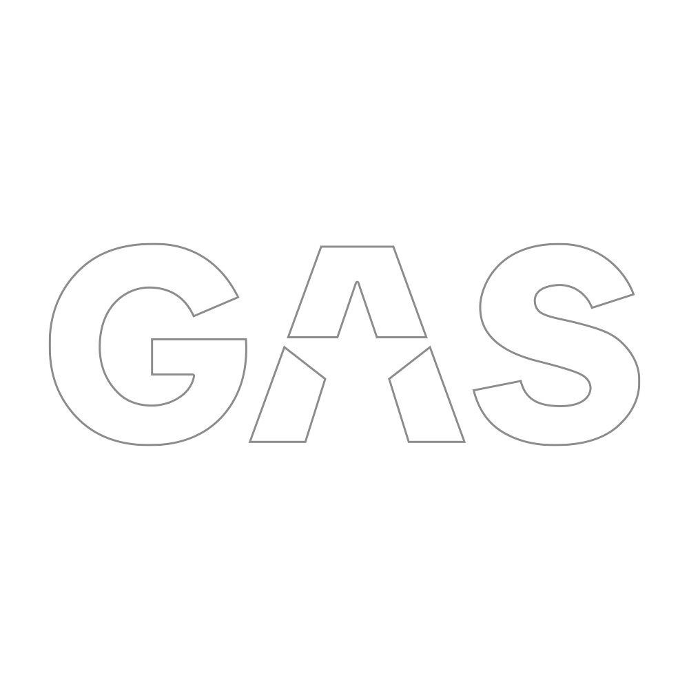 GAS-klistremerke 45x15.5cm, hvit