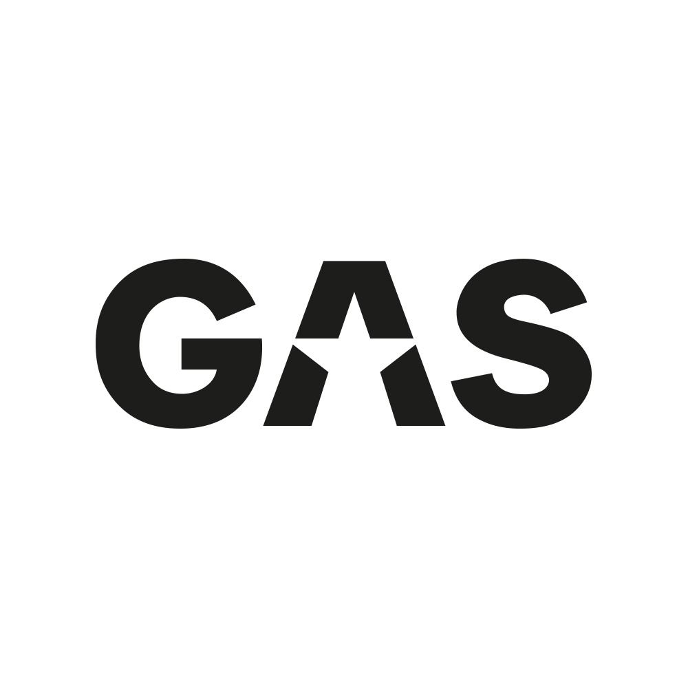 GAS-klistremerke 23x8cm, svart