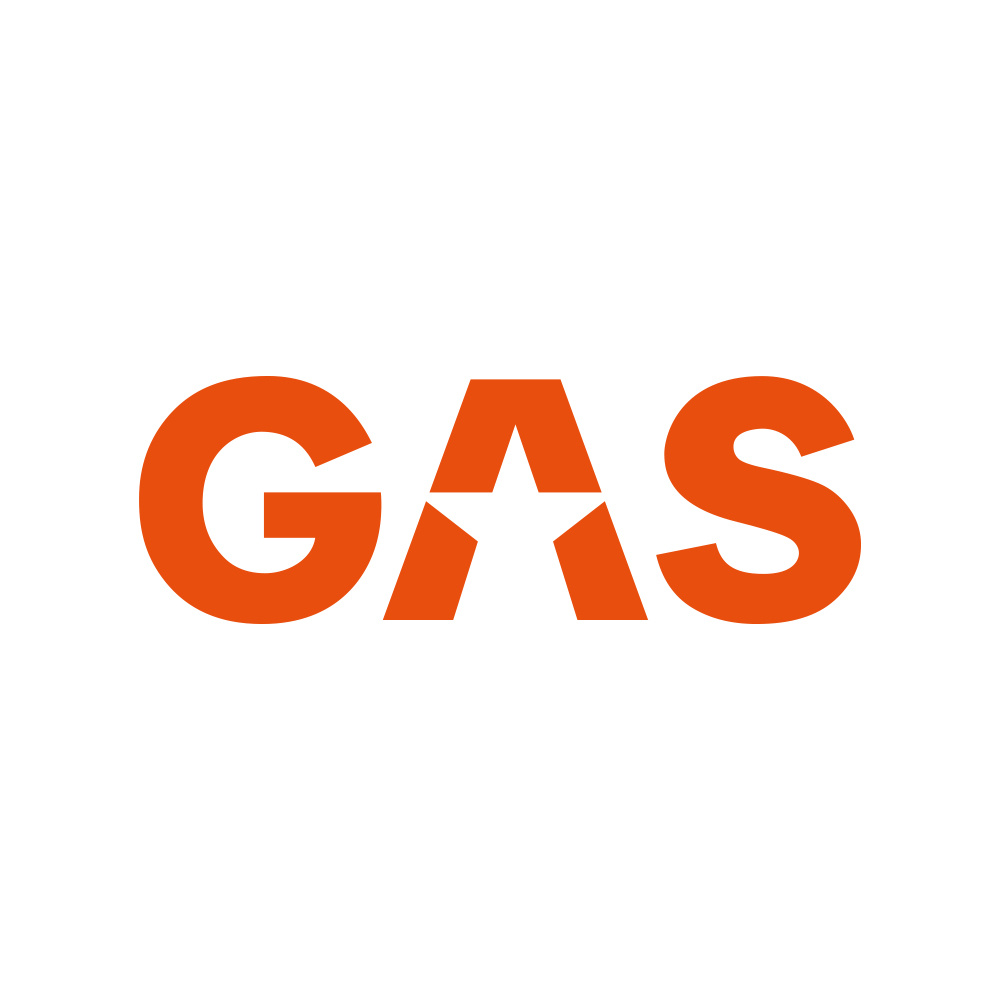 GAS-klistremerke 23x8cm, oransje