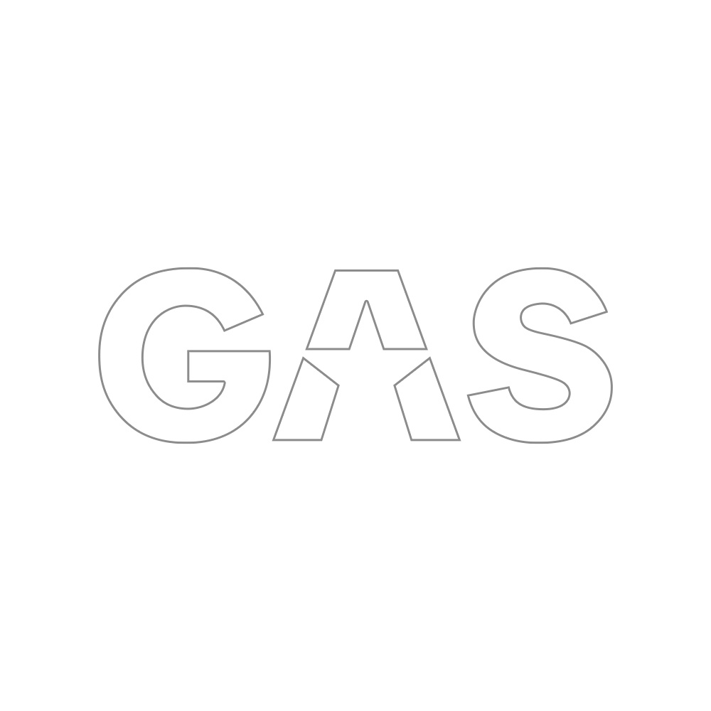 GAS-klistremerke 23x8cm, hvit