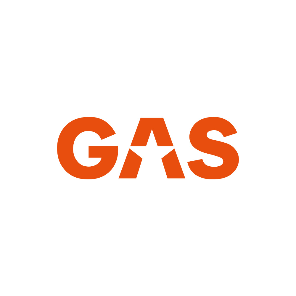 GAS-klistremerke 16x5.5cm, oransje