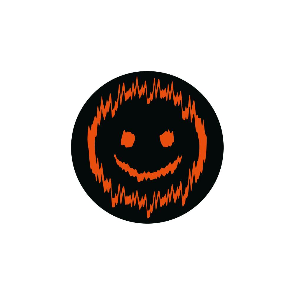 SHAKY 7x7cm, svart og oransje