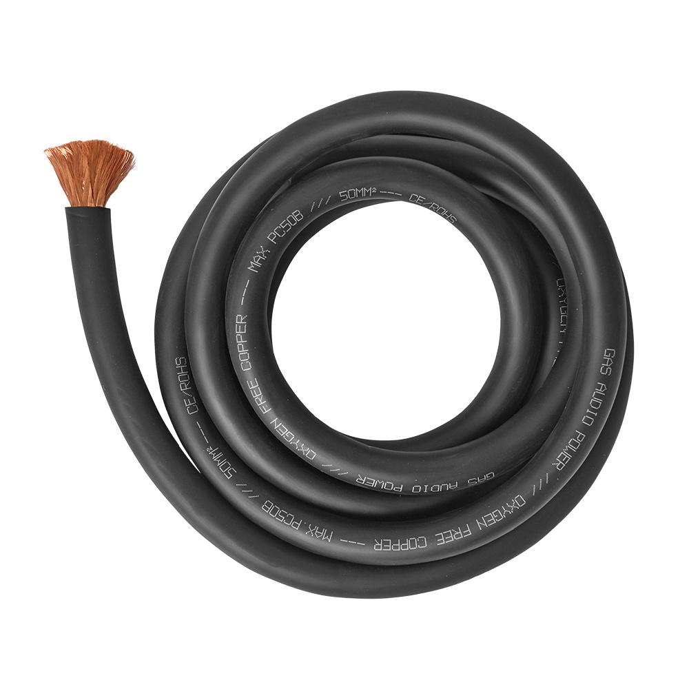 GAS MAX svart 50mm² OFC-strømkabel, 2 meter