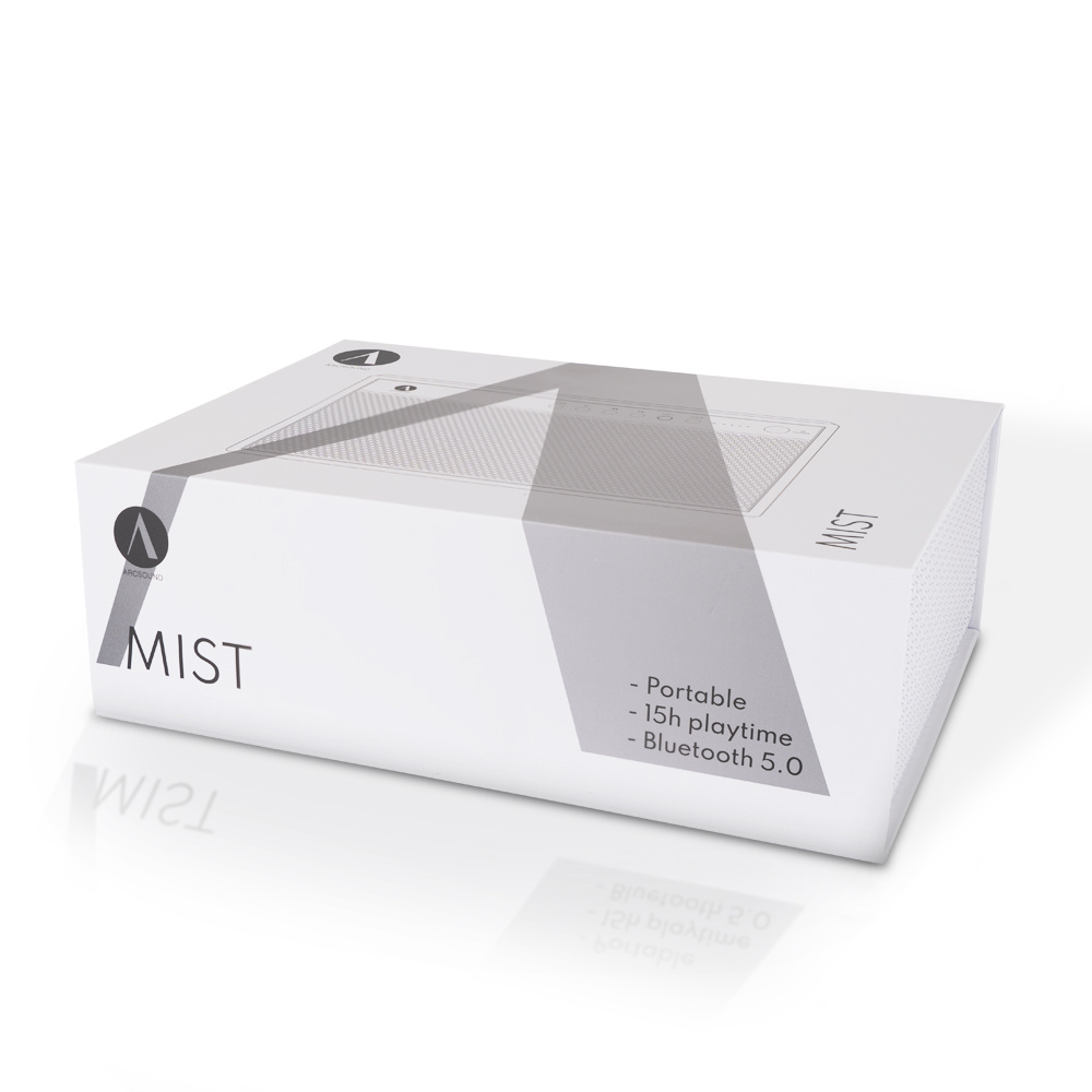 Arcsound Mist, bærbar Bluetooth-høyttaler i hvit