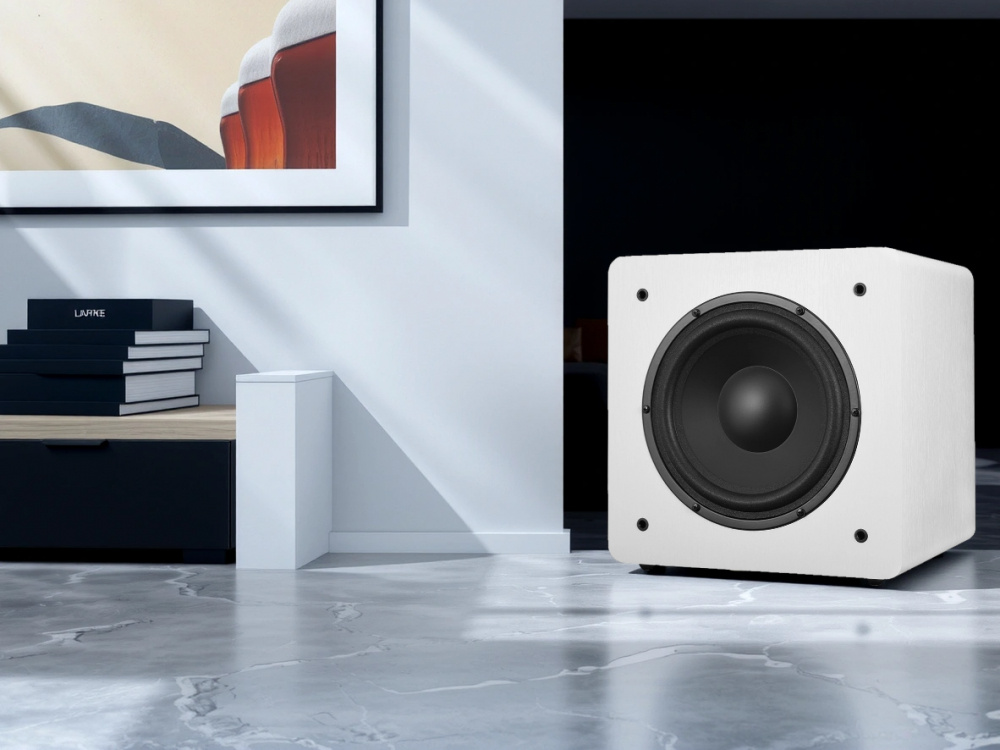 Dynavoice Challenger Sub 8 aktiv subwoofer, hvit