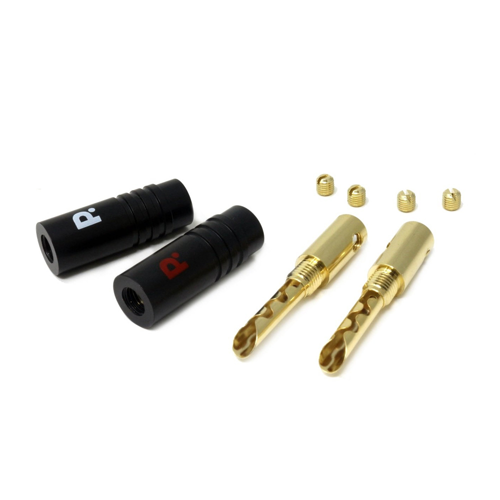 Proson Arctic bananplugg med metalldeksel, 4-pakke