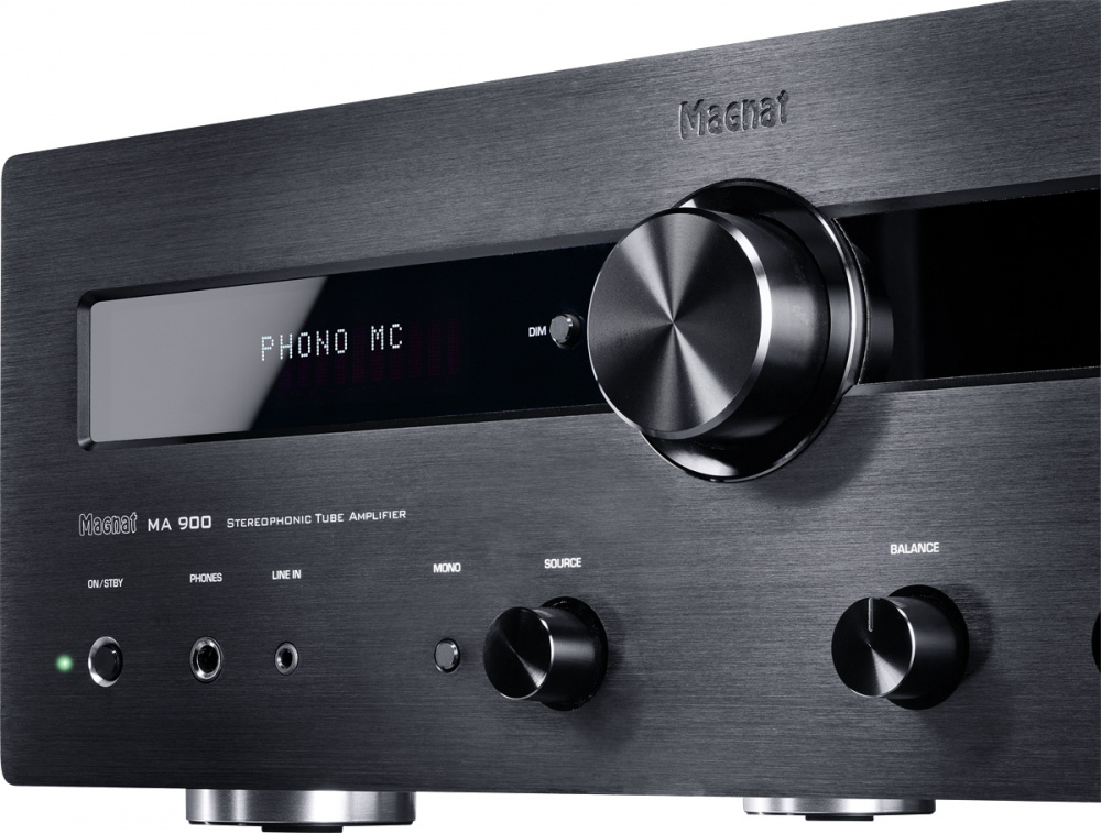 Magnat MA900R stereoforsterker med Bluetooth, DAC og RIAA, svart