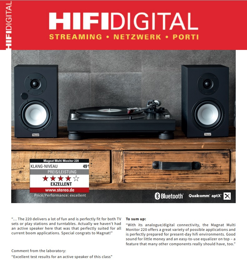 Magnat Multi Monitor 220, aktiv høyttaler med BT & DAC