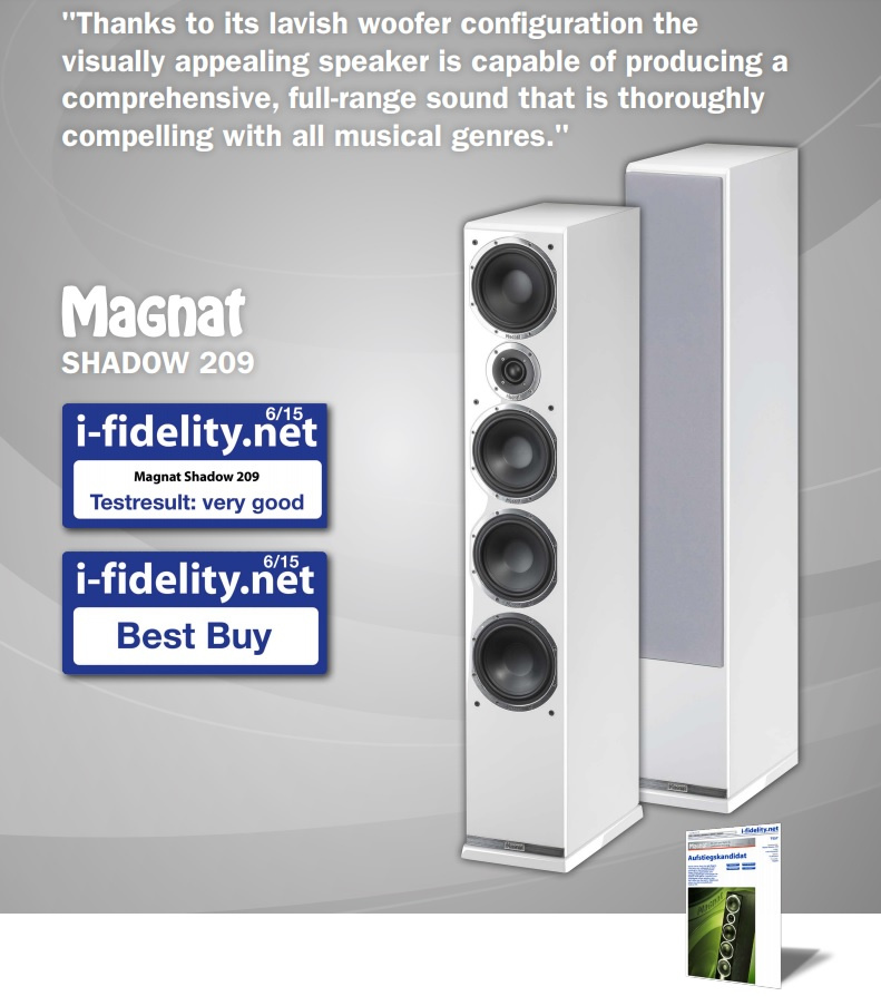 MAGNAT SHADOW 209, HVIT MED PIANOLAKKET FRONT