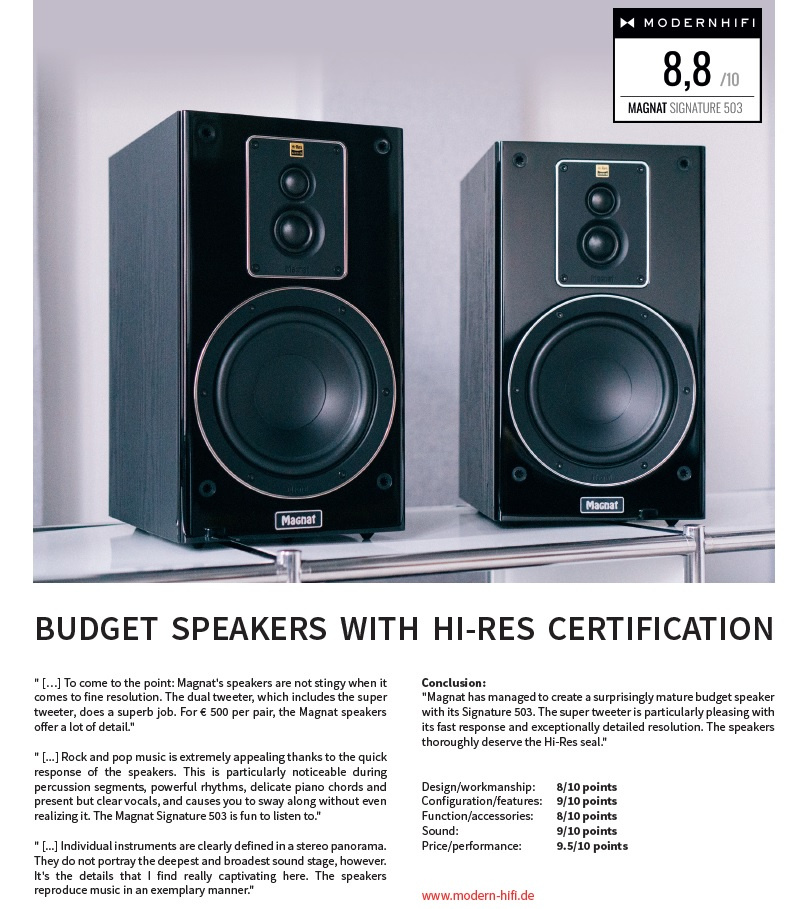 Magnat Signature 503 stativhøyttalere, svarte