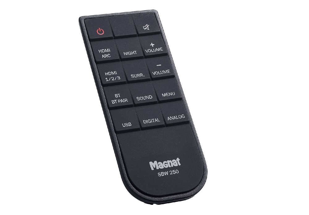 Magnat SBW250 soundbar med trådløs subwoofer, svart