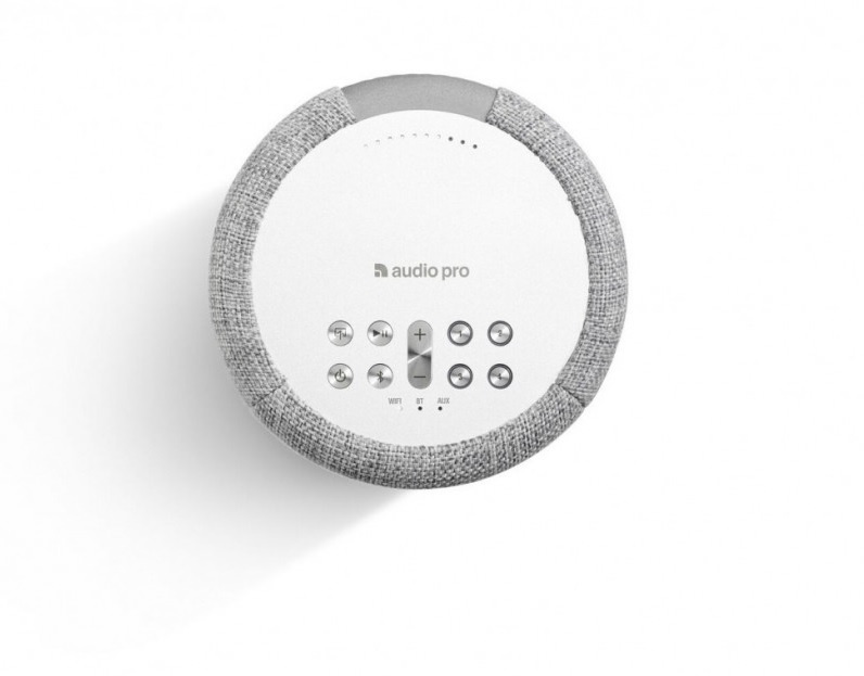 2-Pakk Audio Pro A10 aktiv Wifi-høyttalere, lysegrå