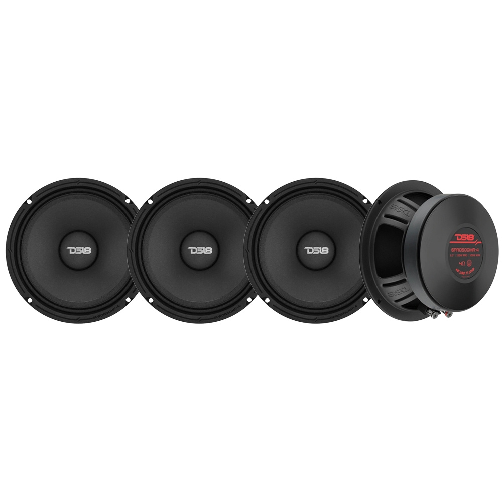 4-pakning DS18 6PRO500MR-4 6,5 tommers midbass/mellomtone
