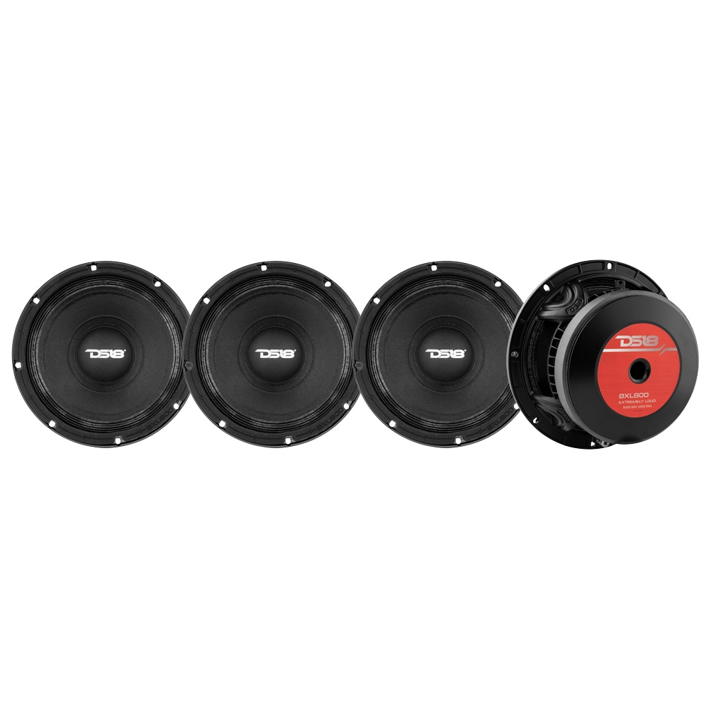 4-pakning DS18 8XL800-4, tunge 8 tommers midbasser