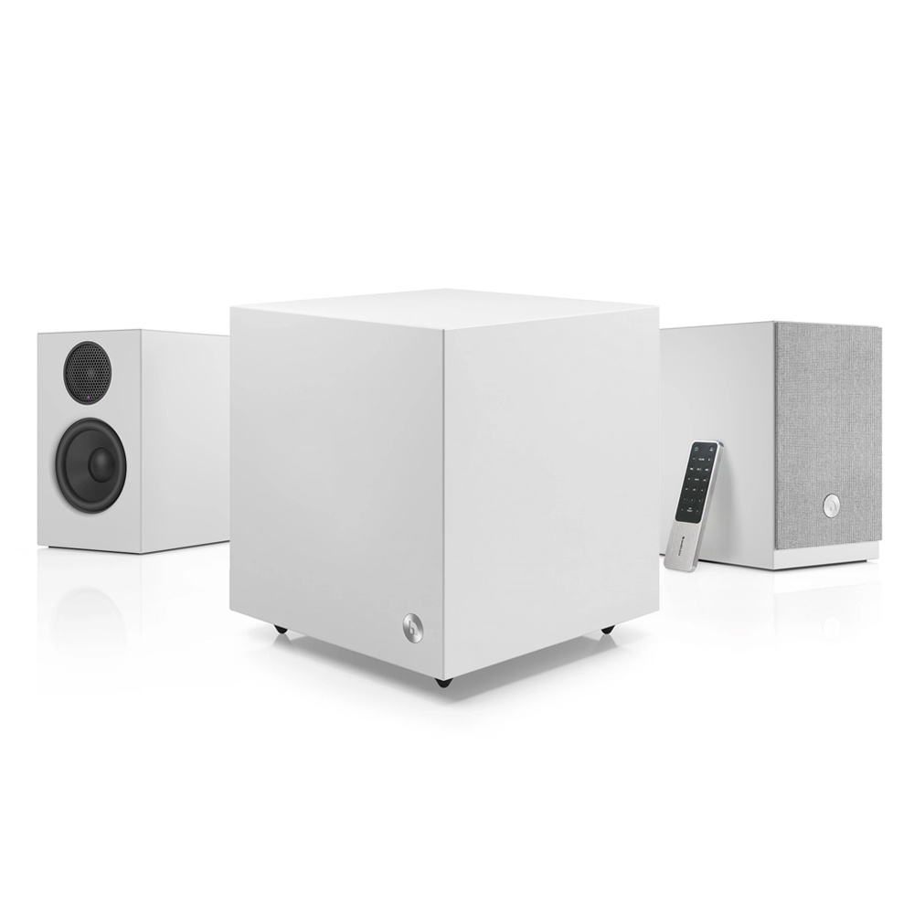 Audio Pro A28 & SW-5 aktivt 2.1 högtalarpaket, vit