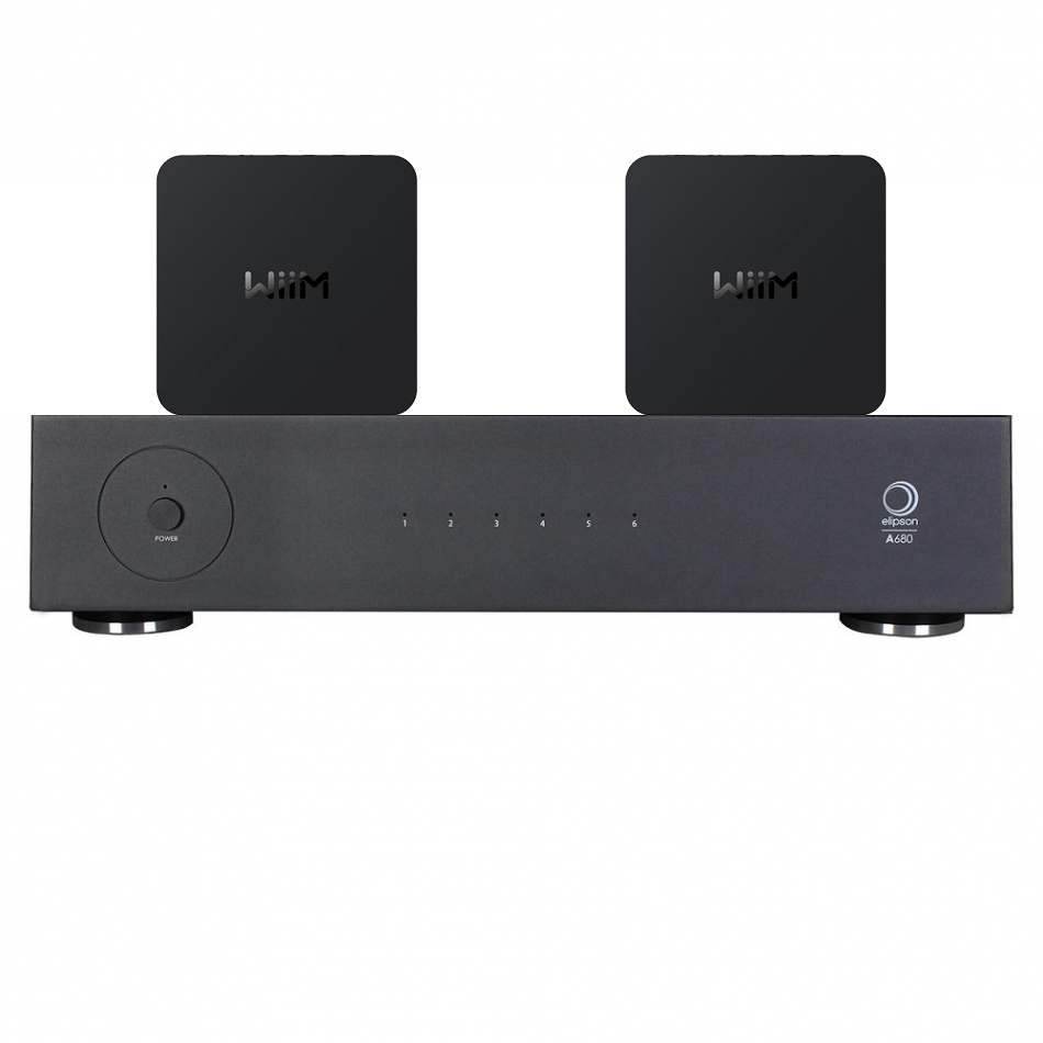 Elipson A680 med 2 stykker WiiM Pro