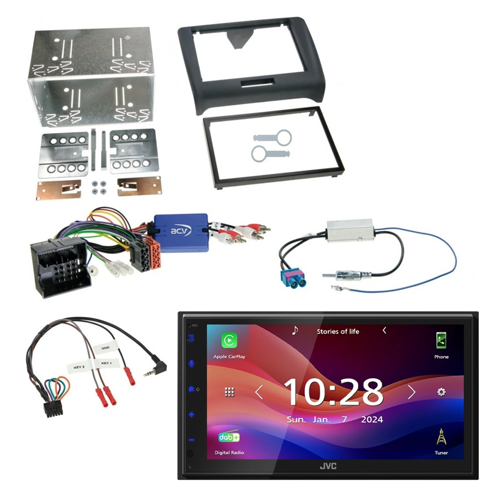 JVC KW-M695DBW bilstereopakke til Audi TT 2006-2014