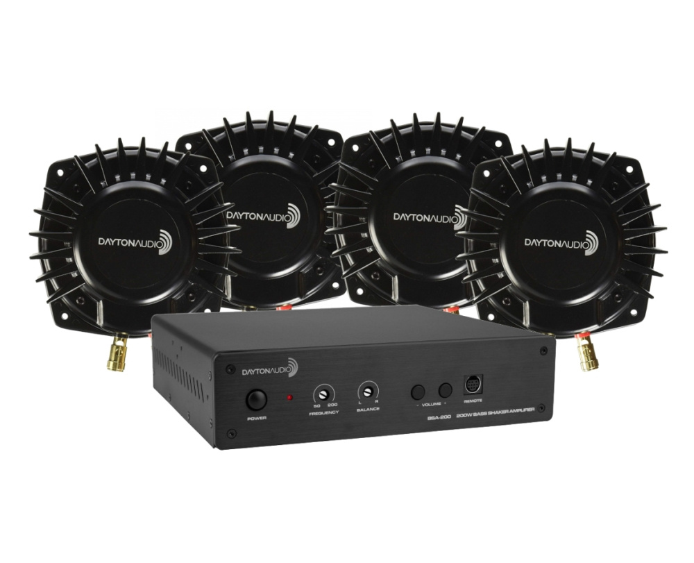 Dayton Audio BSA200 med 4 stk BST-1, bass shaker-pakke