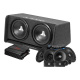 JL Audio CP212-W0v3 med RA1200W, KD-X382BT og DLS-høyttalere, komplett pakke JL Audio CP212-W0v3 med RA1200W, KD-X382BT og DLS-høyttalere, komplett pakke