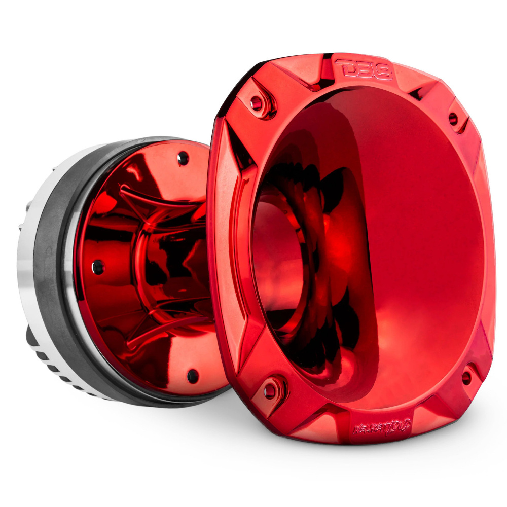 DS18 PRO-DKH1FC, høylytt 2-tommers fenoldriver med rød/blå horn