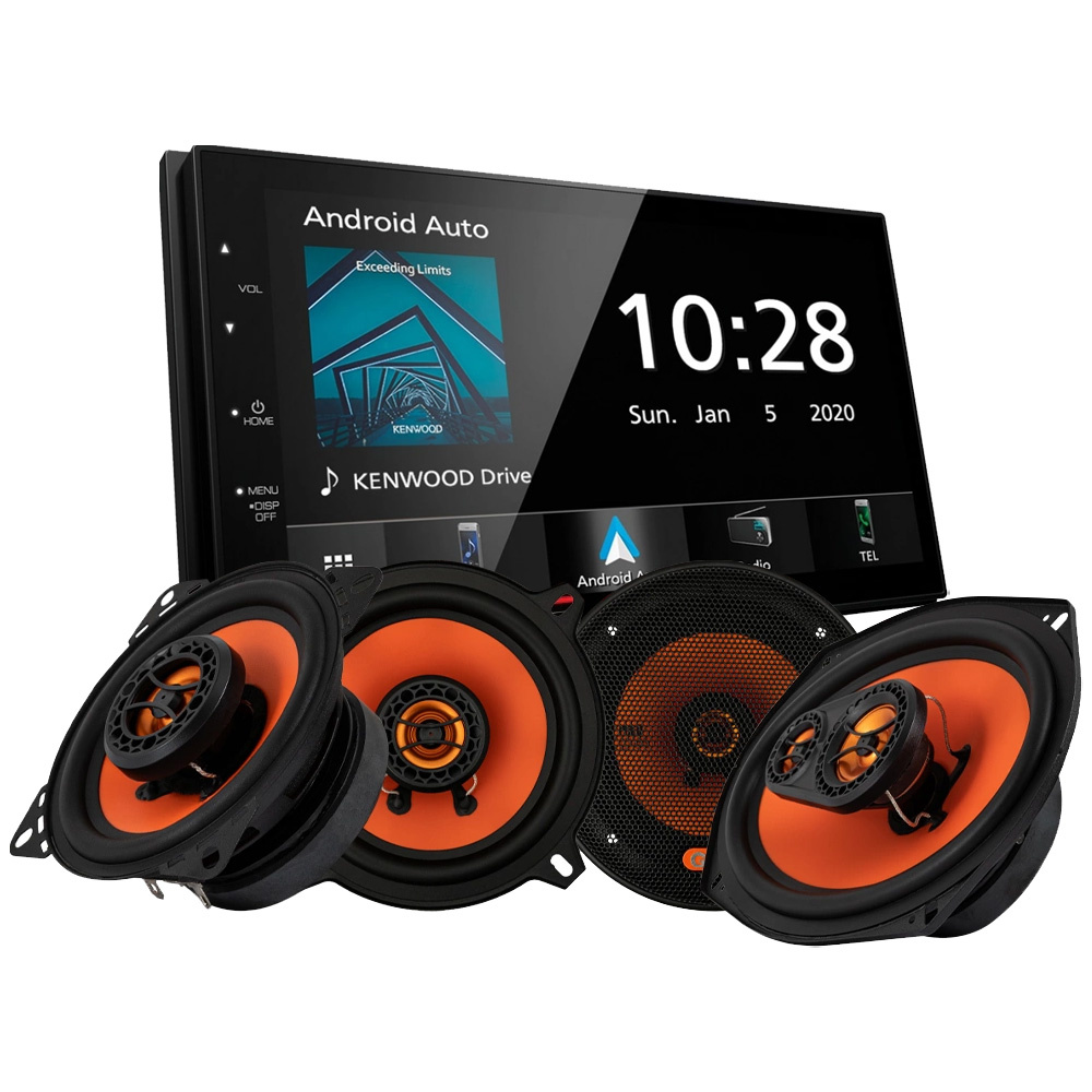 Kenwood DMX5020BTS & GAS MAD X1-høyttalere, bilstereopakke