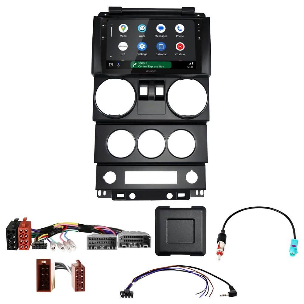 Kenwood DMX80AXS bilstereopakke til Jeep Wrangler 2-dörrars 2007-2010