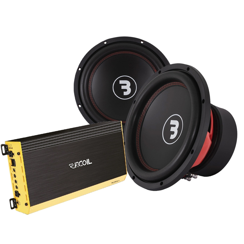 2-pakning Bass Habit E300D1 med Recoil RL2300.1, 2x12