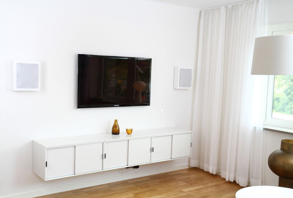 DLS Flatbox Mini On-Wall 5.0 høyttalerpakke, hvit