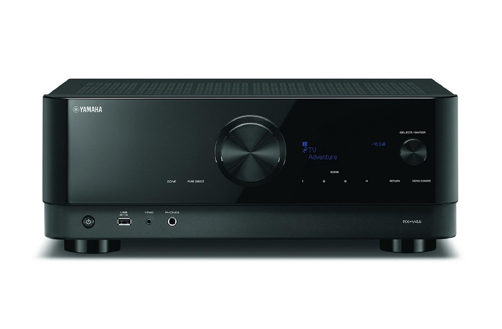Yamaha RX-V4A & DLS Flatbox Mini On-Wall 5.0 hemmabiopaket, vit