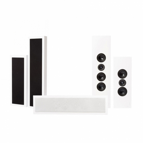 DLS Flatbox XXL v2 On-Wall 5.0 høyttalerpakke, hvit