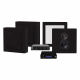 System One A50BT, SC4B & 2 par mattsvarte DLS Flatbox Mini System One A50BT, SC4B & 2 par mattsvarte DLS Flatbox Mini