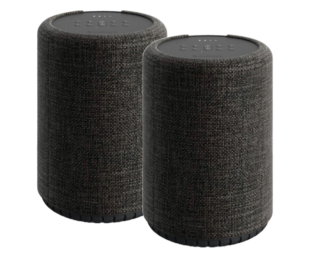 2-pakke Audio Pro G10, mørkegrå stemmestyrt smarthøyttaler